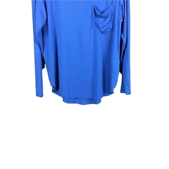 Another Love Women’s Small Blue Pullover Long Sleeve Top Pocket Stretch NWOT - Picture 10 of 16